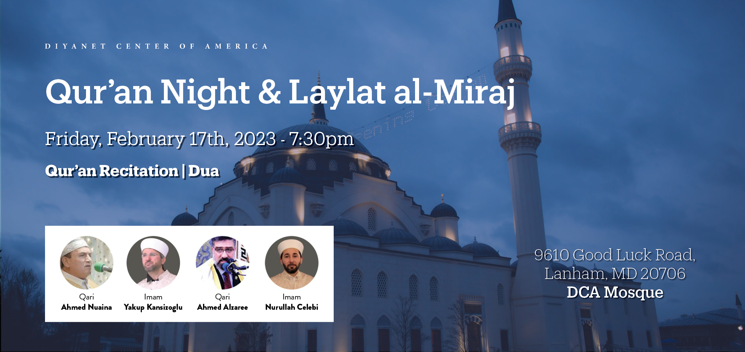 Qur'an Night & Laylat al-Miraj 2023