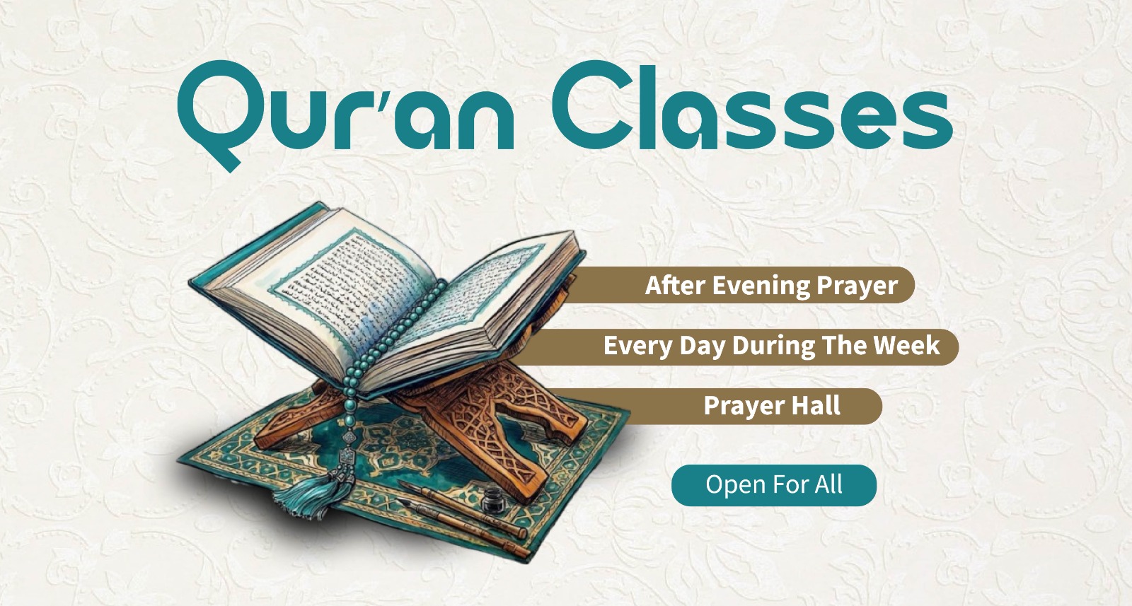 DCA Quran Classes Flyer