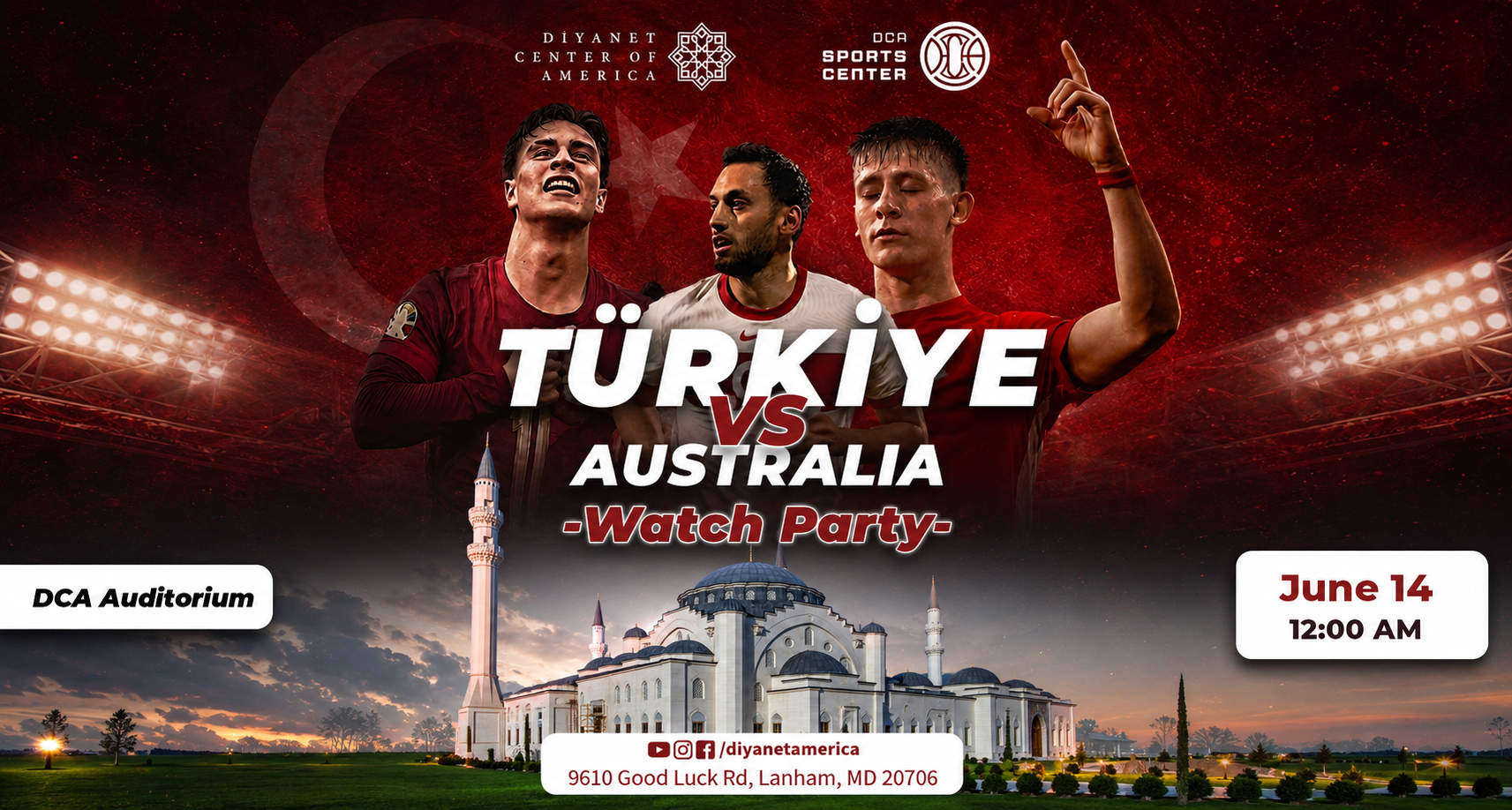 Türkiye vs Australia World Cup Match Flyer